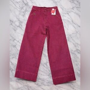 NWT SPANX The Dye Stretch Twill Cropped Wide Leg XS